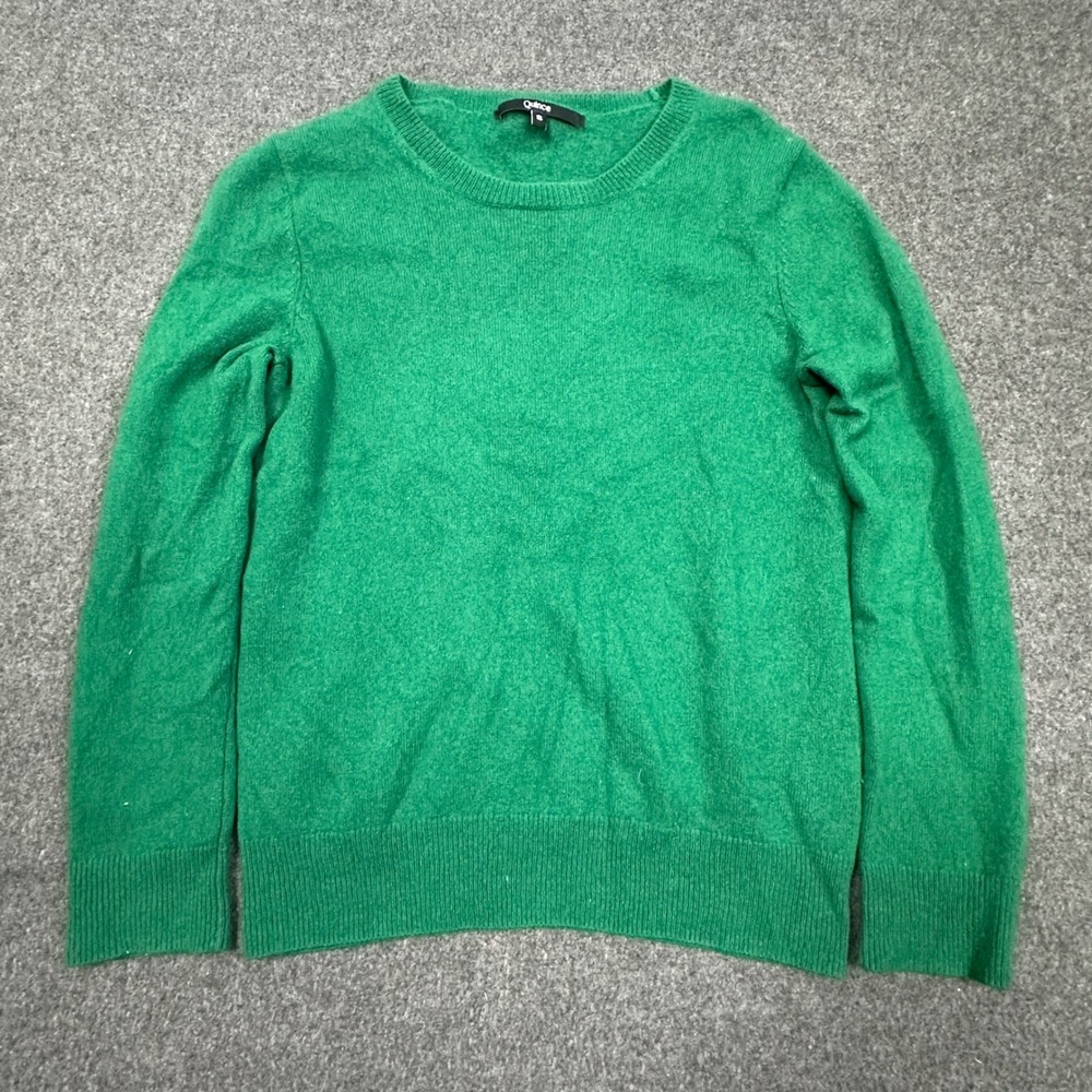 Quince 100% Mongolian Cashmere Crewneck Sweater Womens S Everglade Green